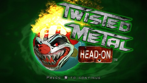 Twisted Metal Head On title screen for PSP